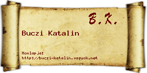 Buczi Katalin névjegykártya
